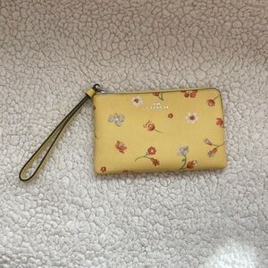 Coach Floral Yellow Wristlet